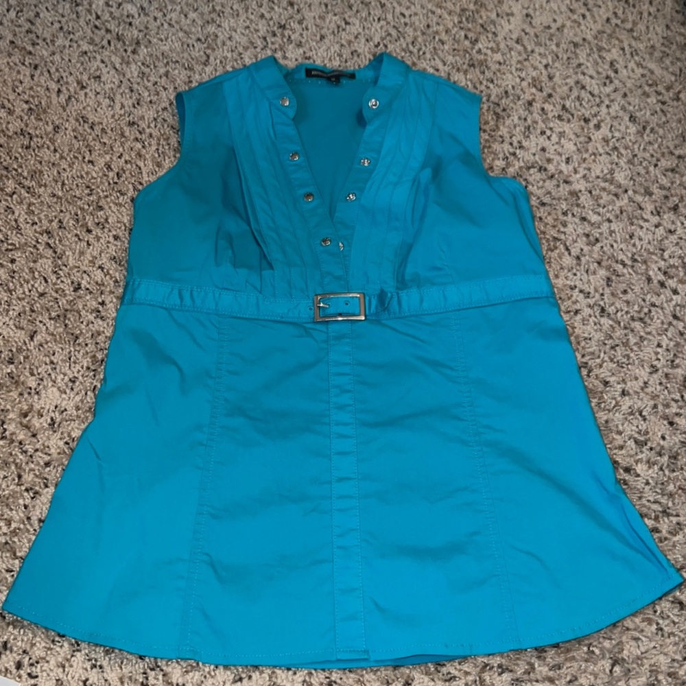 Teal blouse